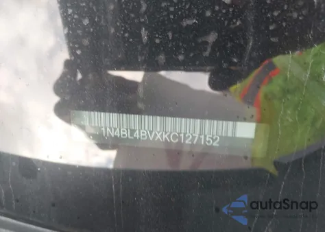 2019 Nissan Altima 2.5 S from USA, damaged, VIN 1N4BL4BVXKC127152